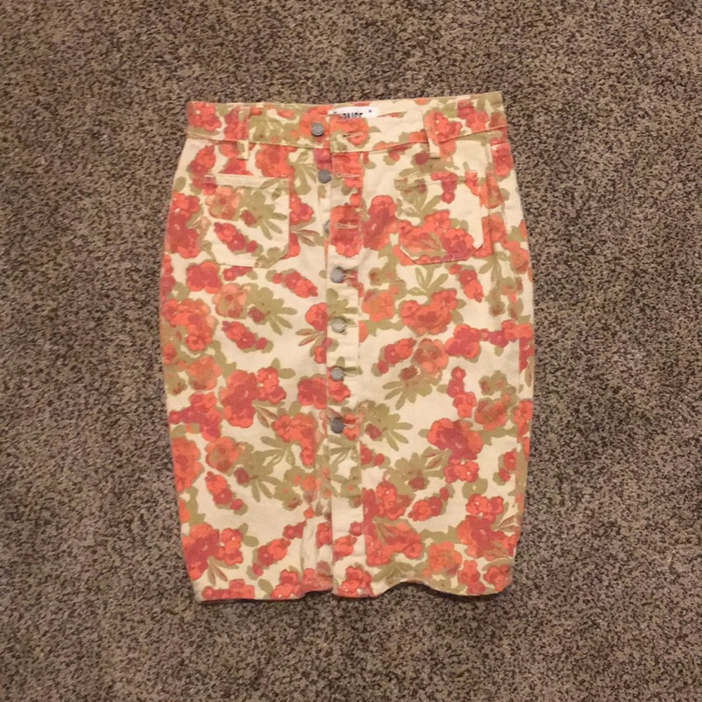 Paige Denim Floral Skirt